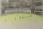 Colombo sketch 2 12in x 16in pastel on paper by christina pierce, cricket artist